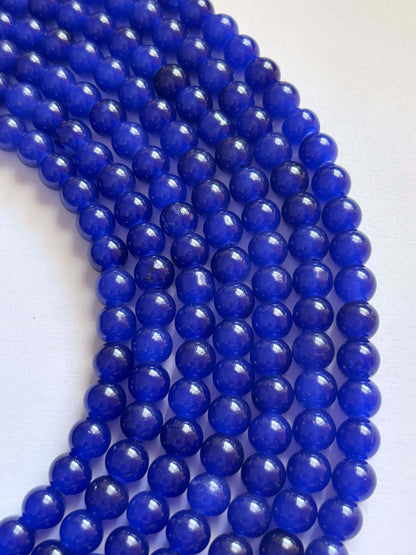 Smooth Round Blue Jelly Beads for Craft and Jewelry Making Supplies