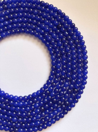 Smooth Round Blue Jelly Beads for Craft and Jewelry Making Supplies