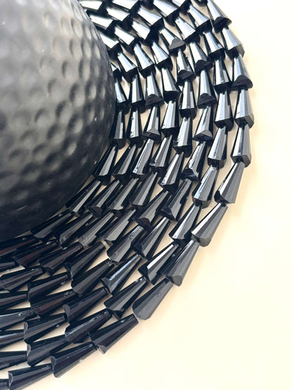 Black Tower Crystal Beads for Jewelry Making