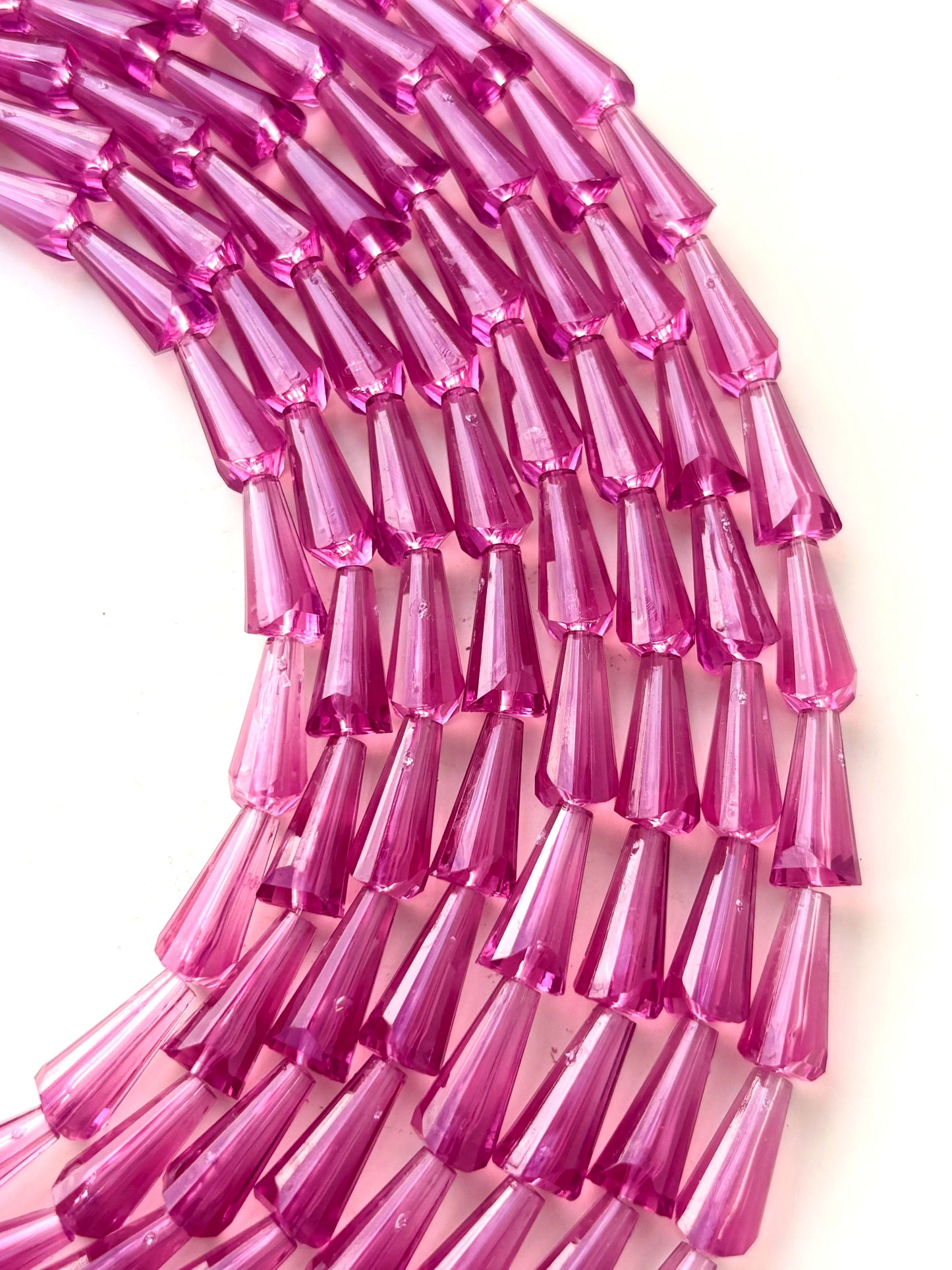 Fuchsia Tower Crystal Beads for Jewelry Making