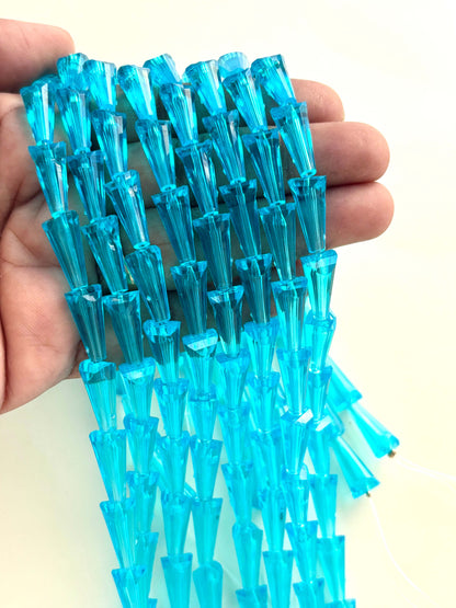 Sky Blue Tower Crystal Beads for Jewelry Making