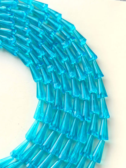 Sky Blue Tower Crystal Beads for Jewelry Making