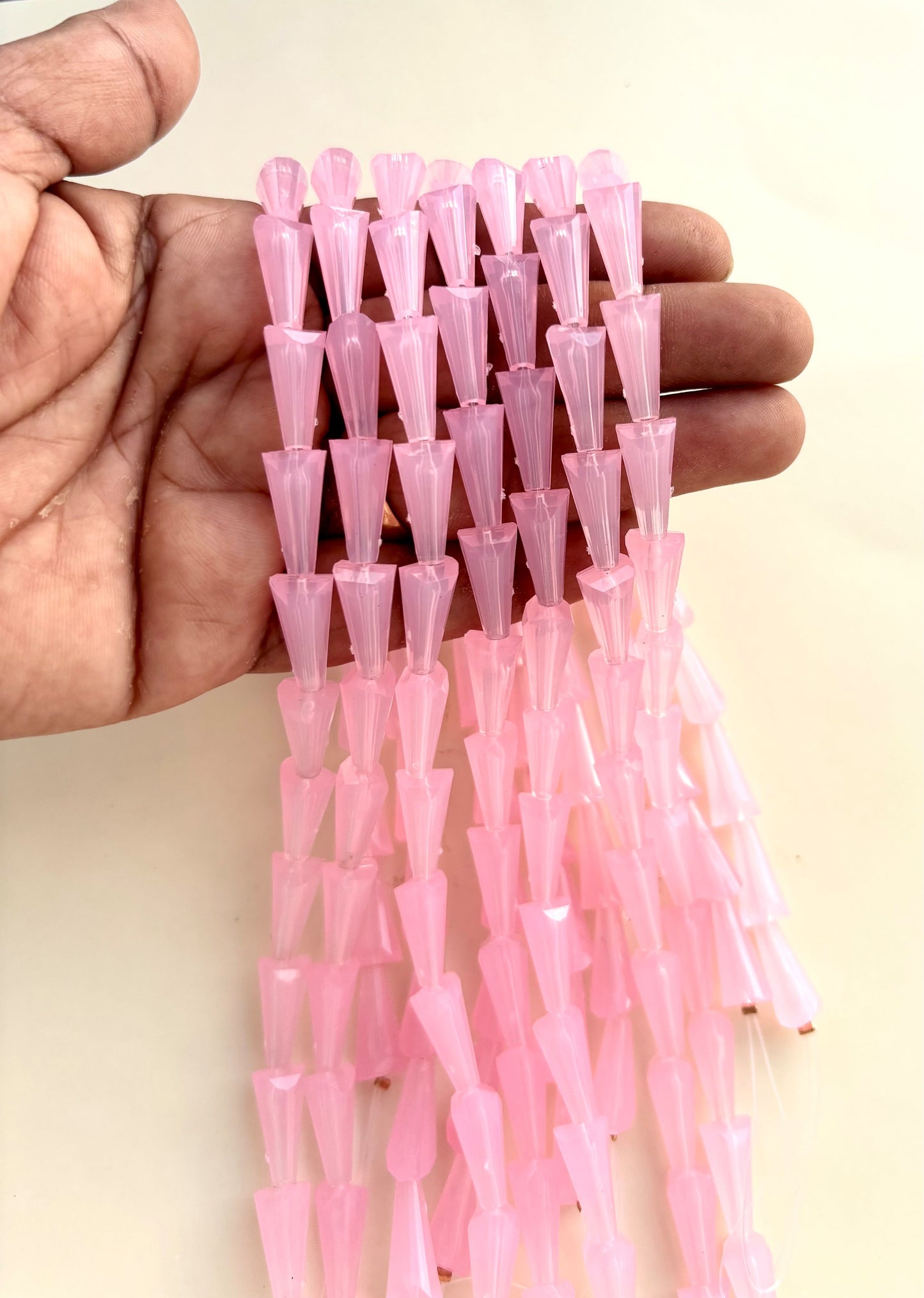 Baby Pink Tower Crystal Beads for Jewelry Making