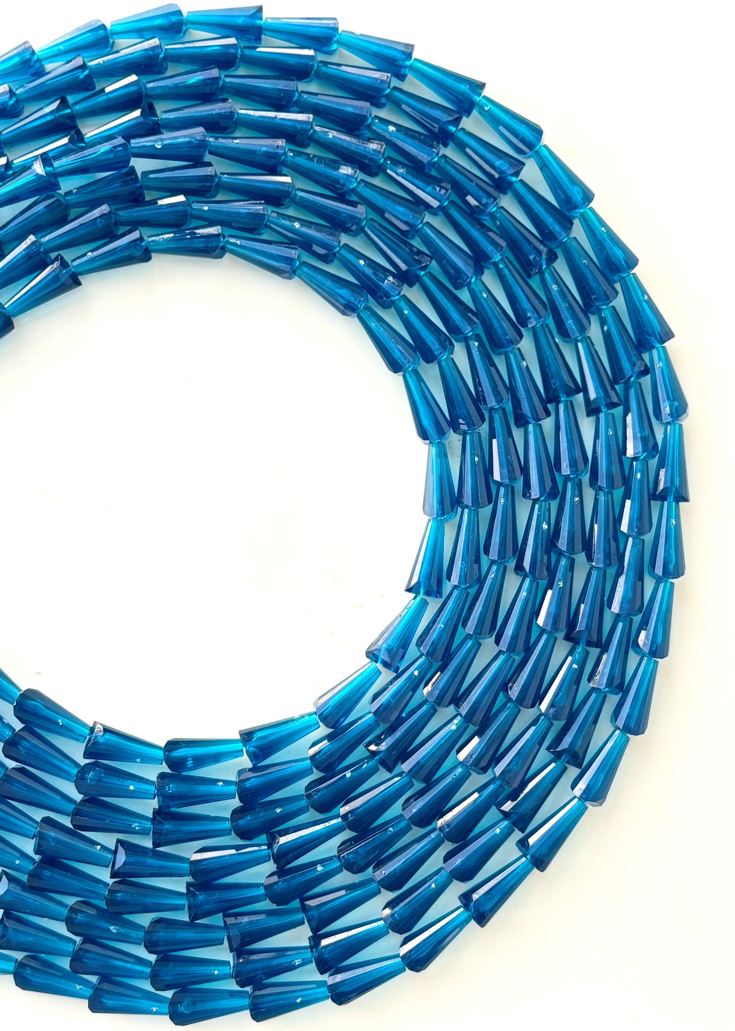 Peacock Blue Tower Crystal Beads for Jewelry Making