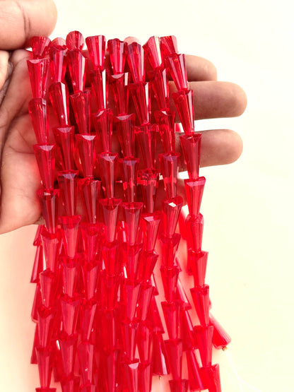 Red Tower Crystal Beads for Jewelry Making