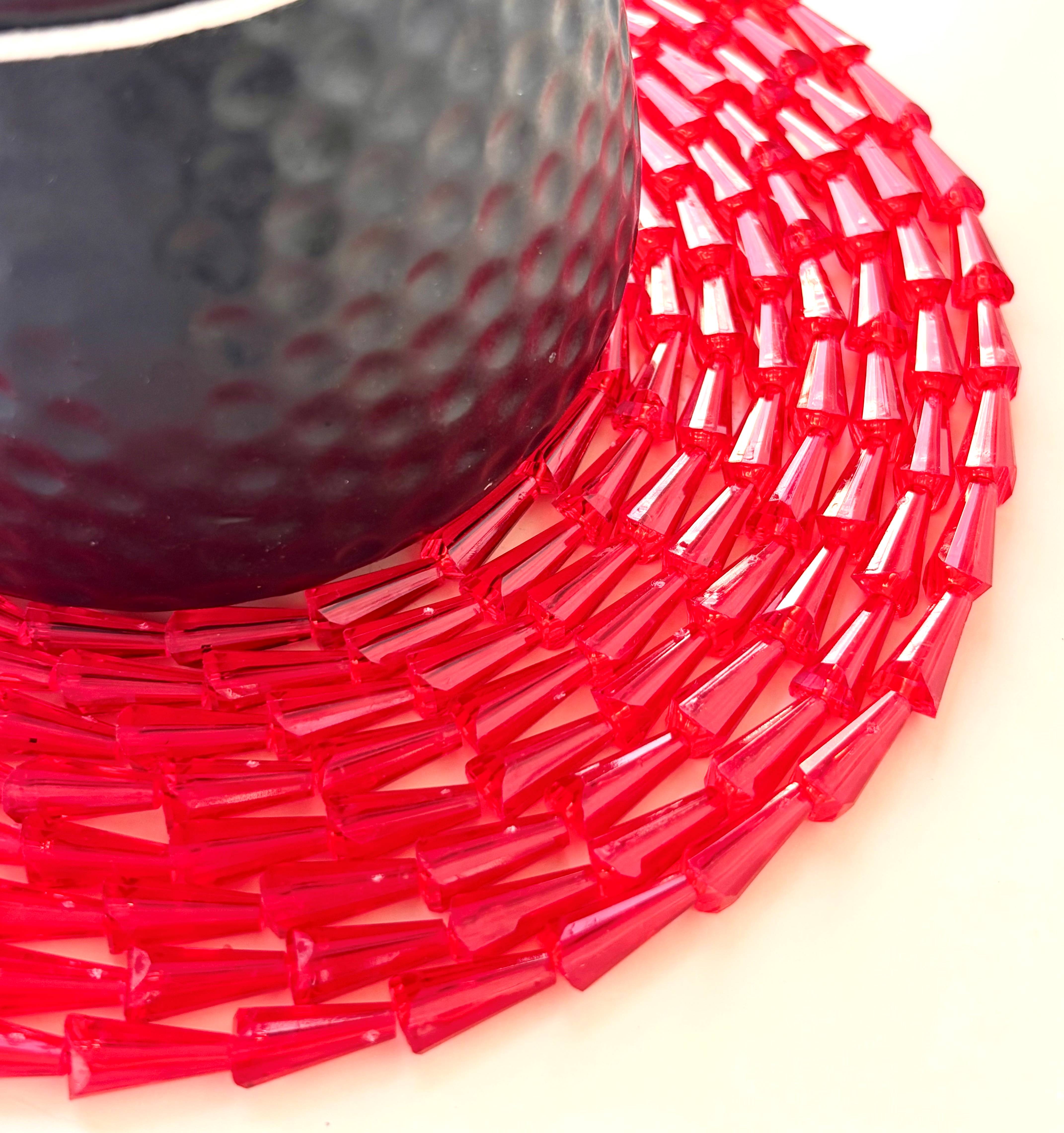 Red Tower Crystal Beads for Jewelry Making