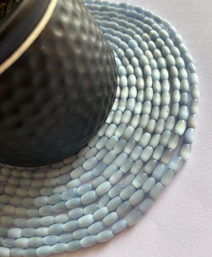 Light Blue Monalisa Oval Beads