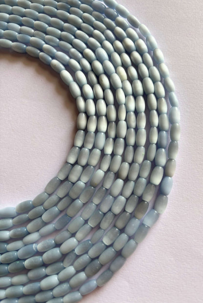Light Blue Monalisa Oval Beads