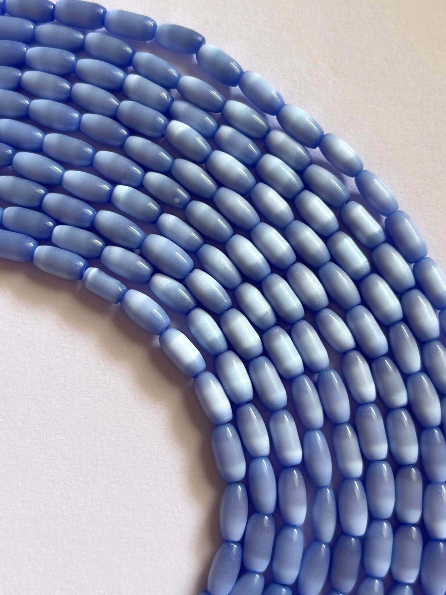 Blue Monalisa Oval Beads