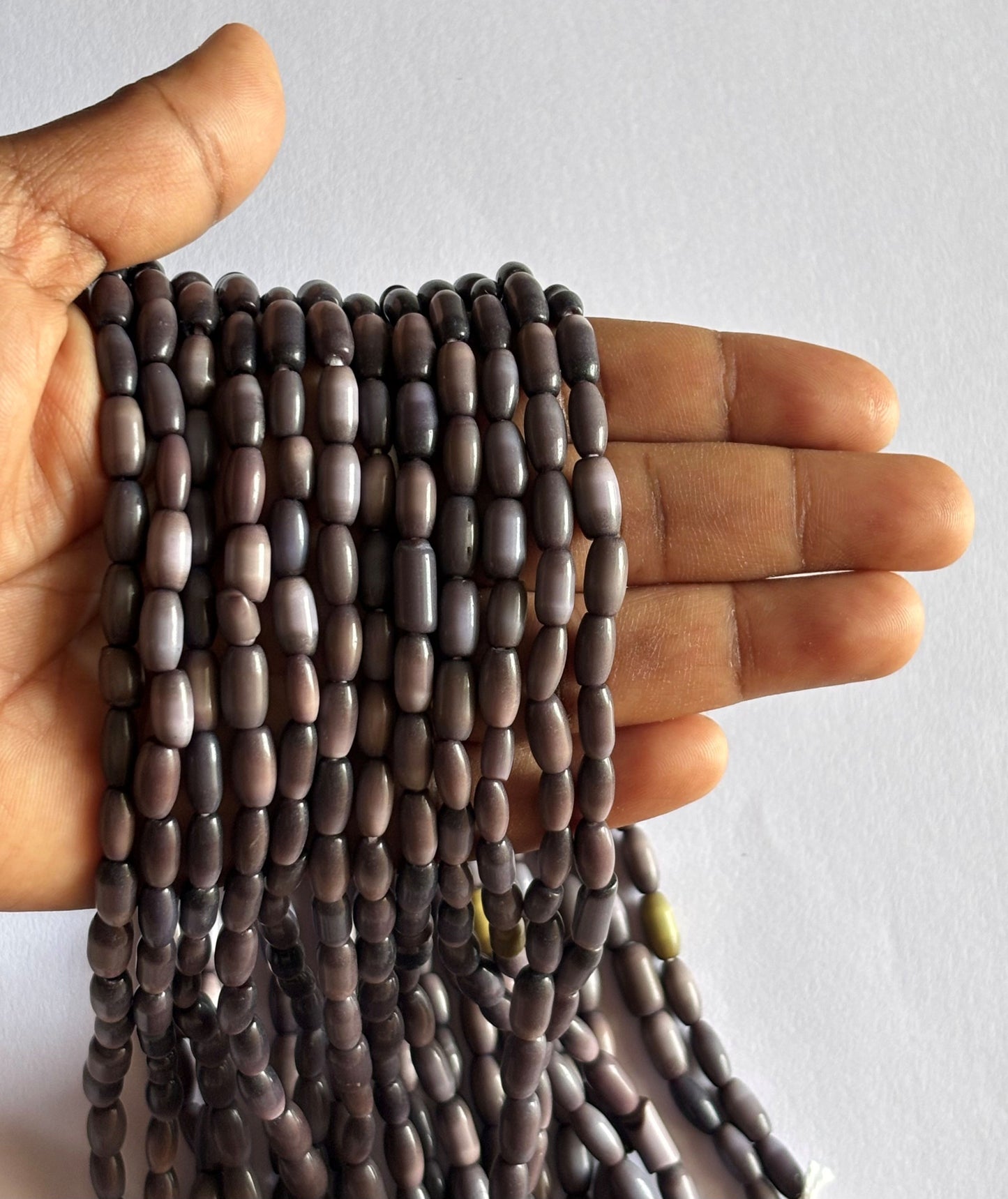 Mauve Monalisa Oval Beads