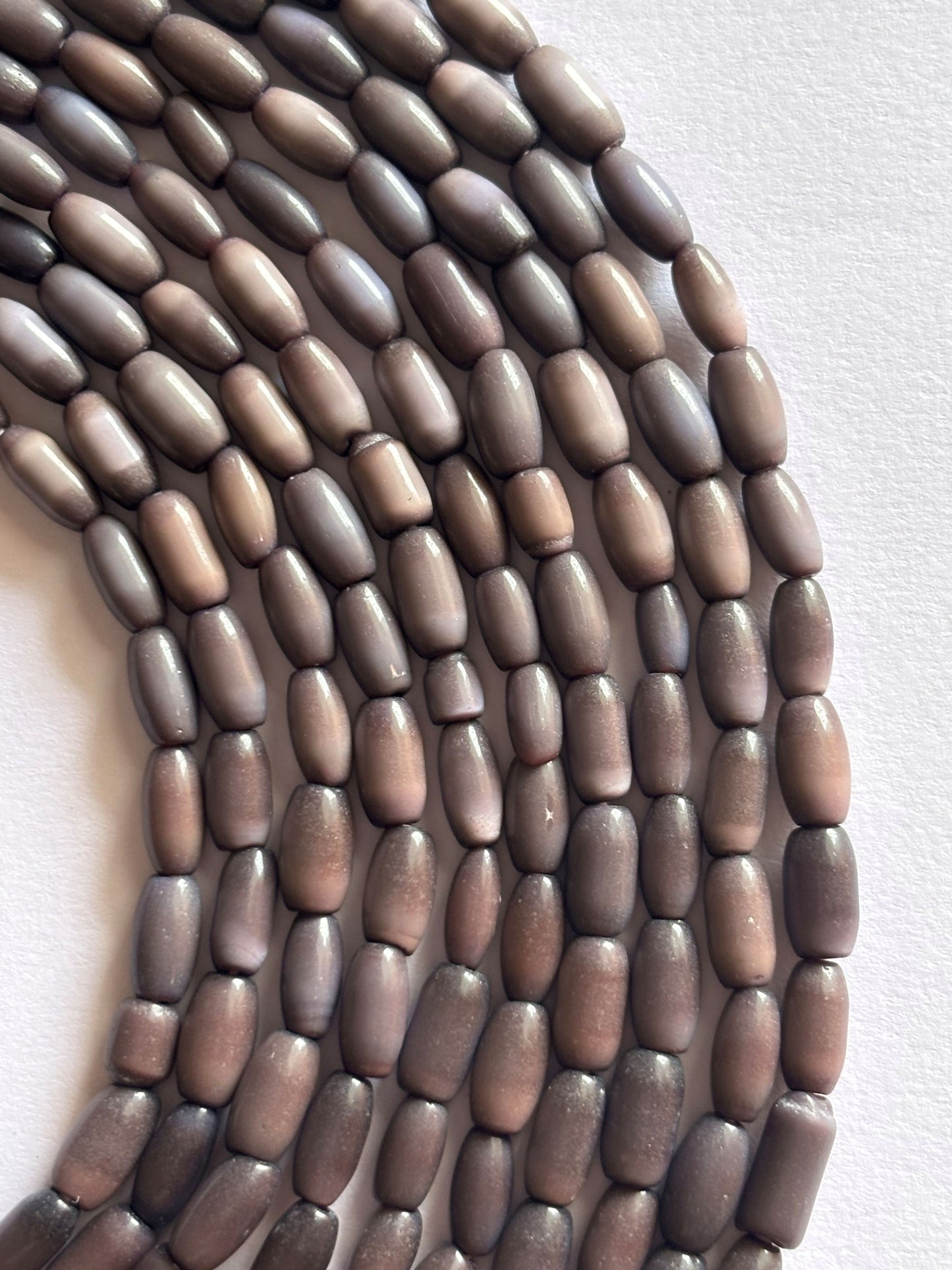 Mauve Monalisa Oval Beads