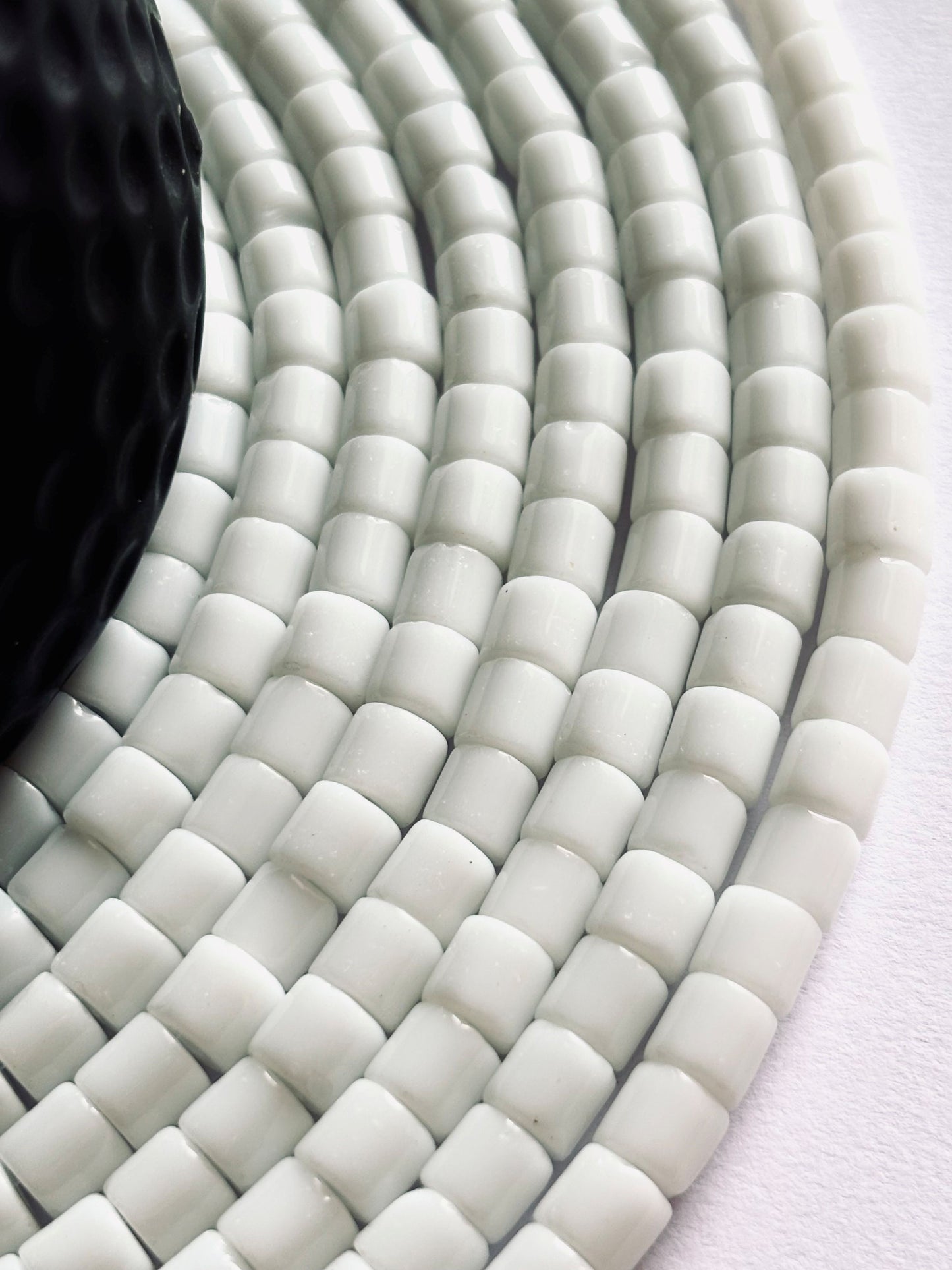 White Square Cube Beads