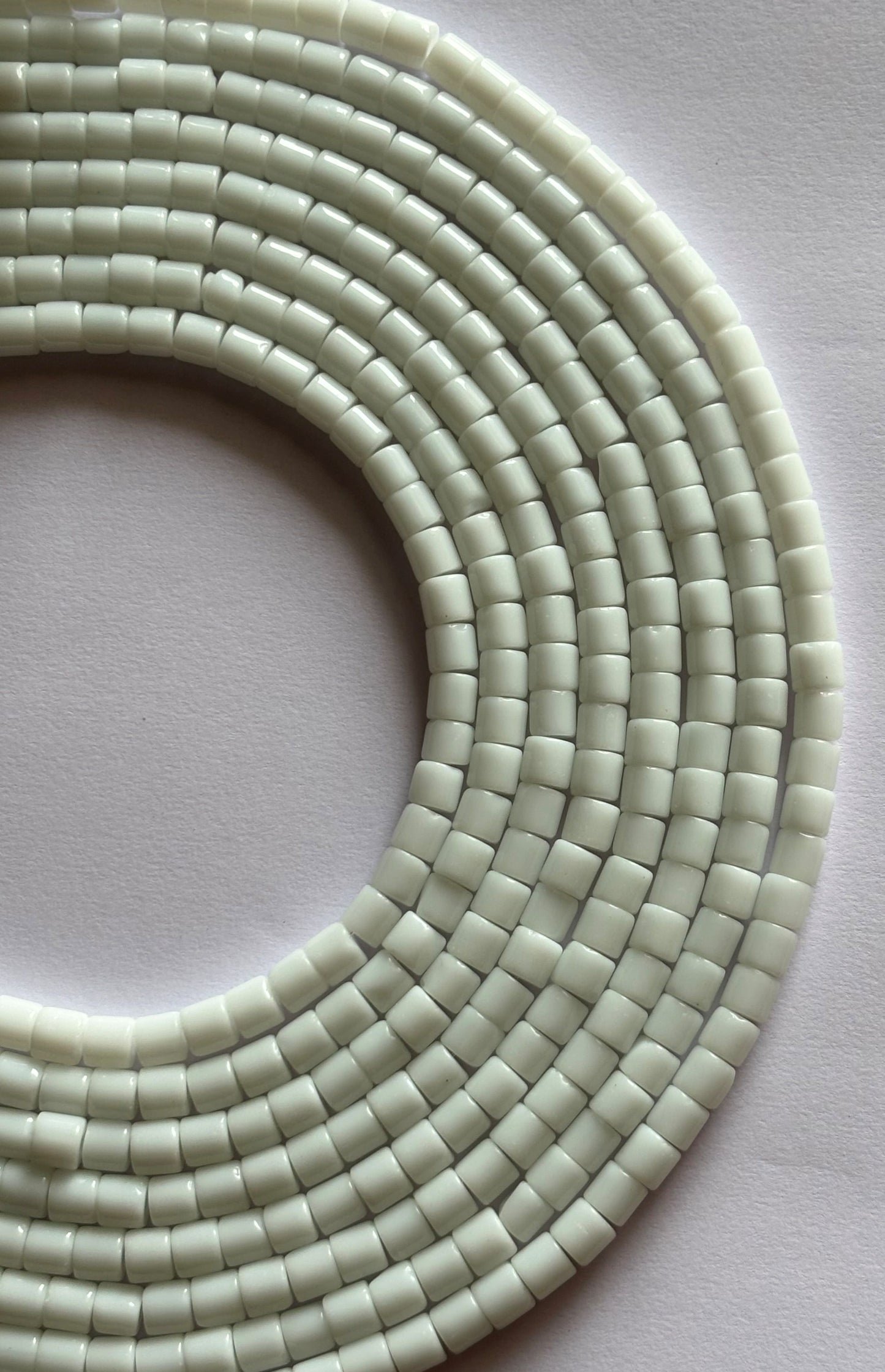 White Square Cube Beads