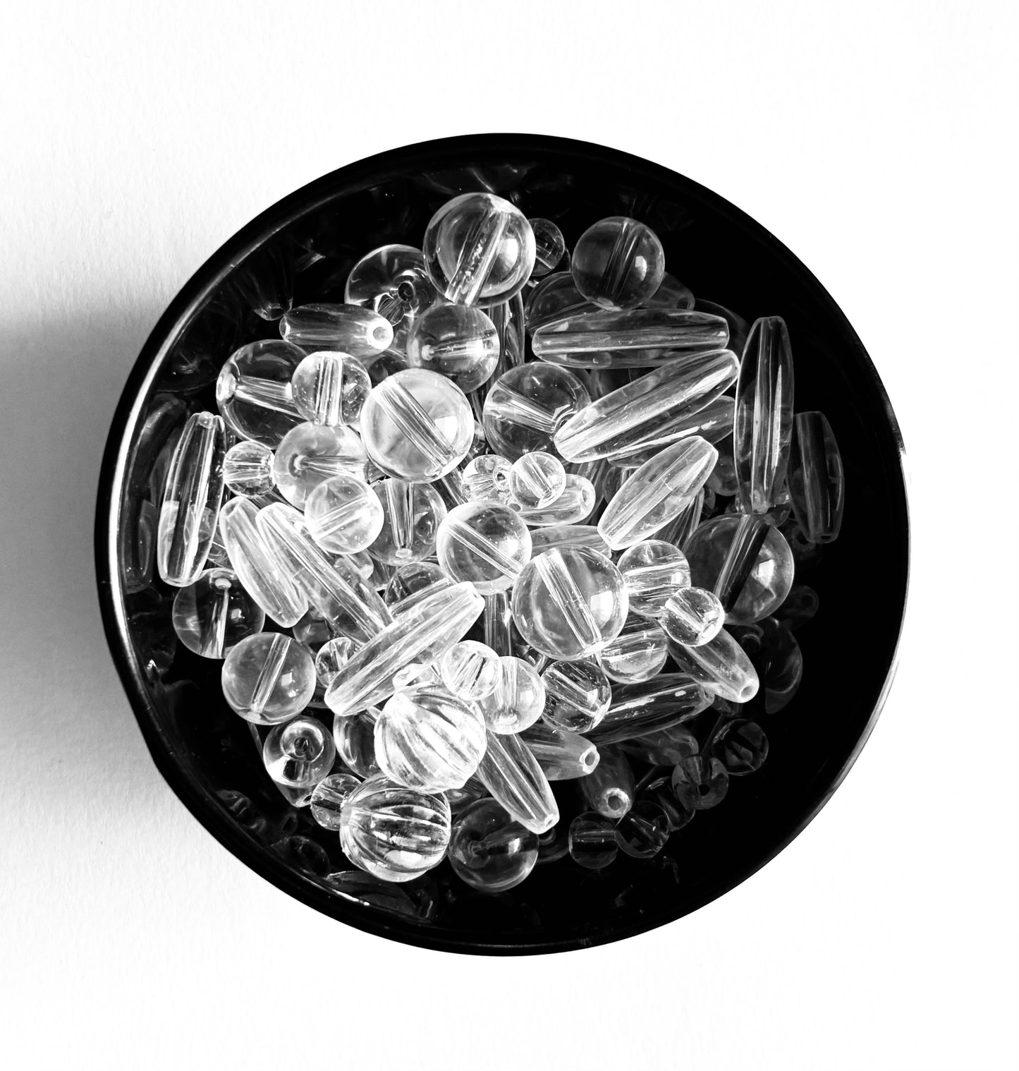 Assorted Clear White Glass Beads Mix For Jewelry Making