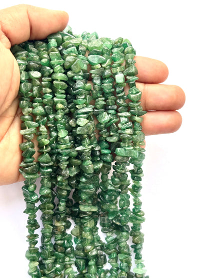 Natural Green Aventurine Chip Beads - Untreated Gemstone Chips