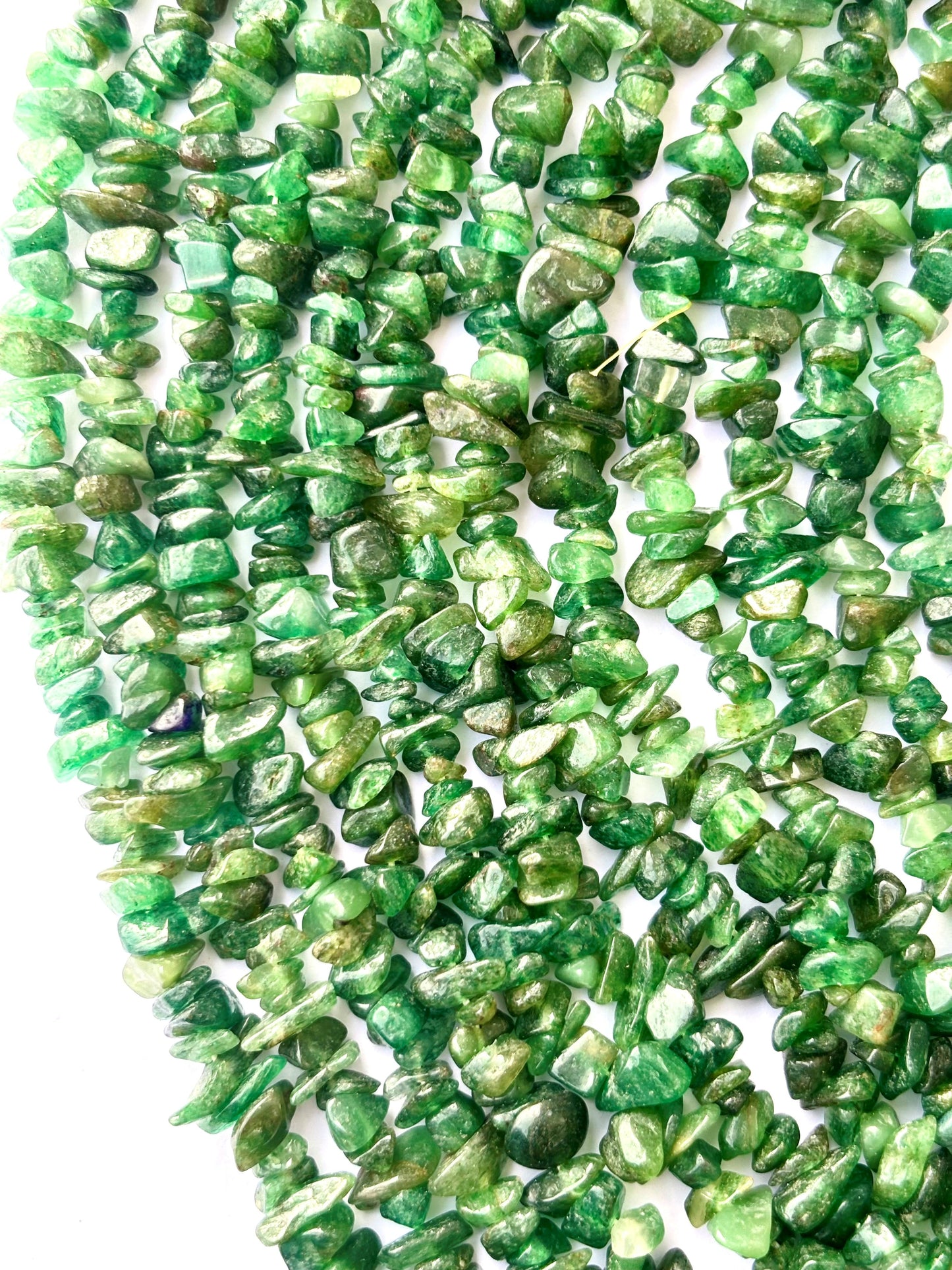 Natural Green Aventurine Chip Beads - Untreated Gemstone Chips