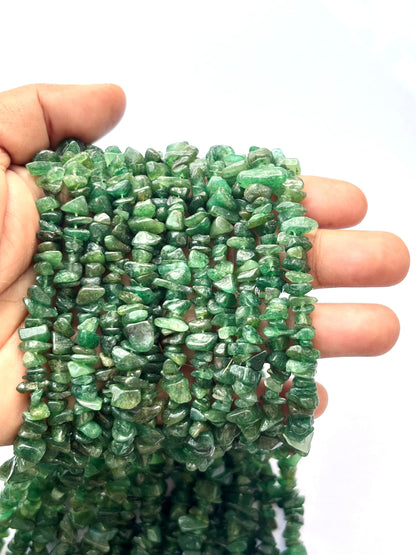 Natural Green Aventurine Chip Beads - Untreated Gemstone Chips