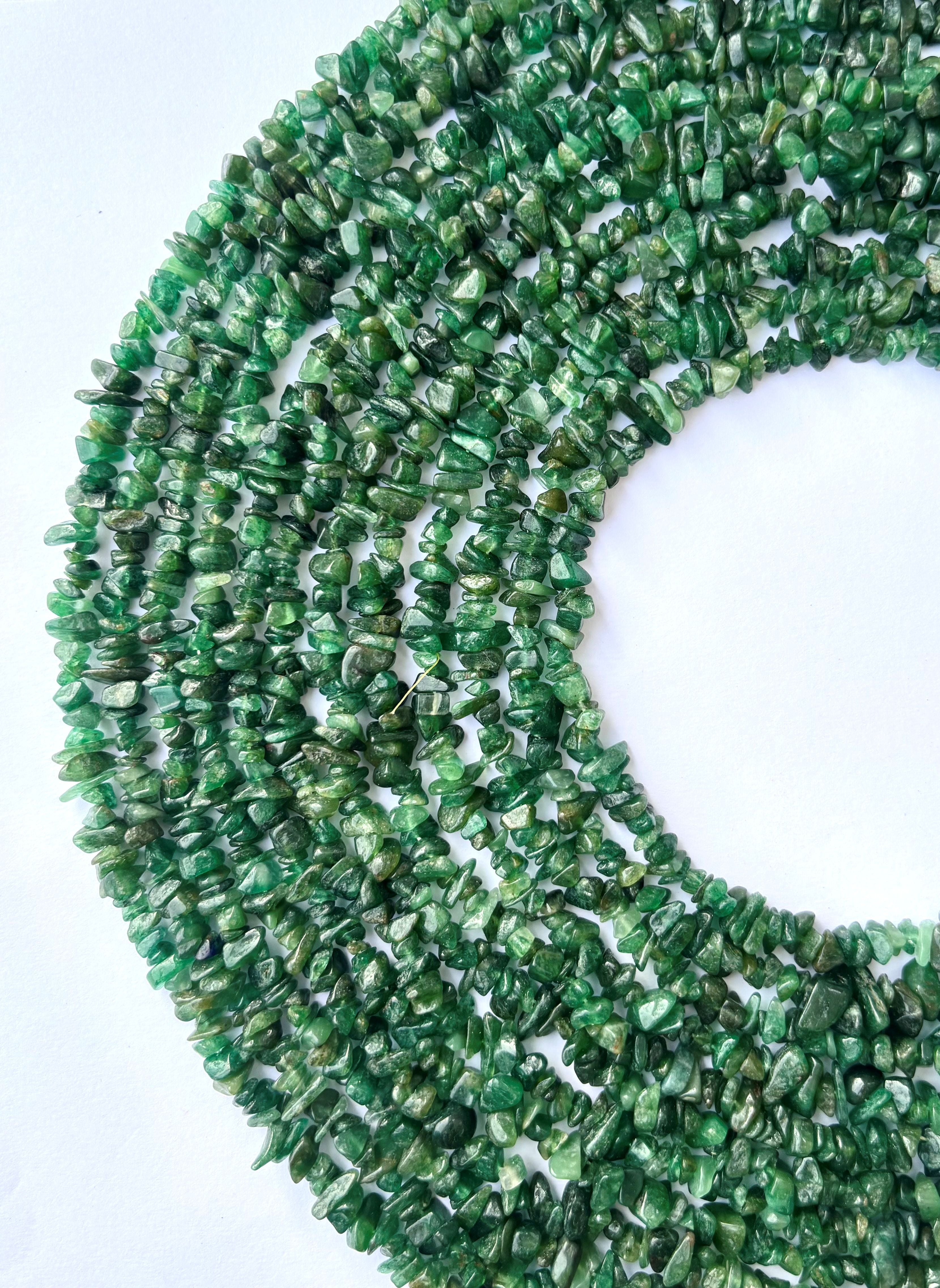 Natural Green Aventurine Chip Beads - Untreated Gemstone Chips