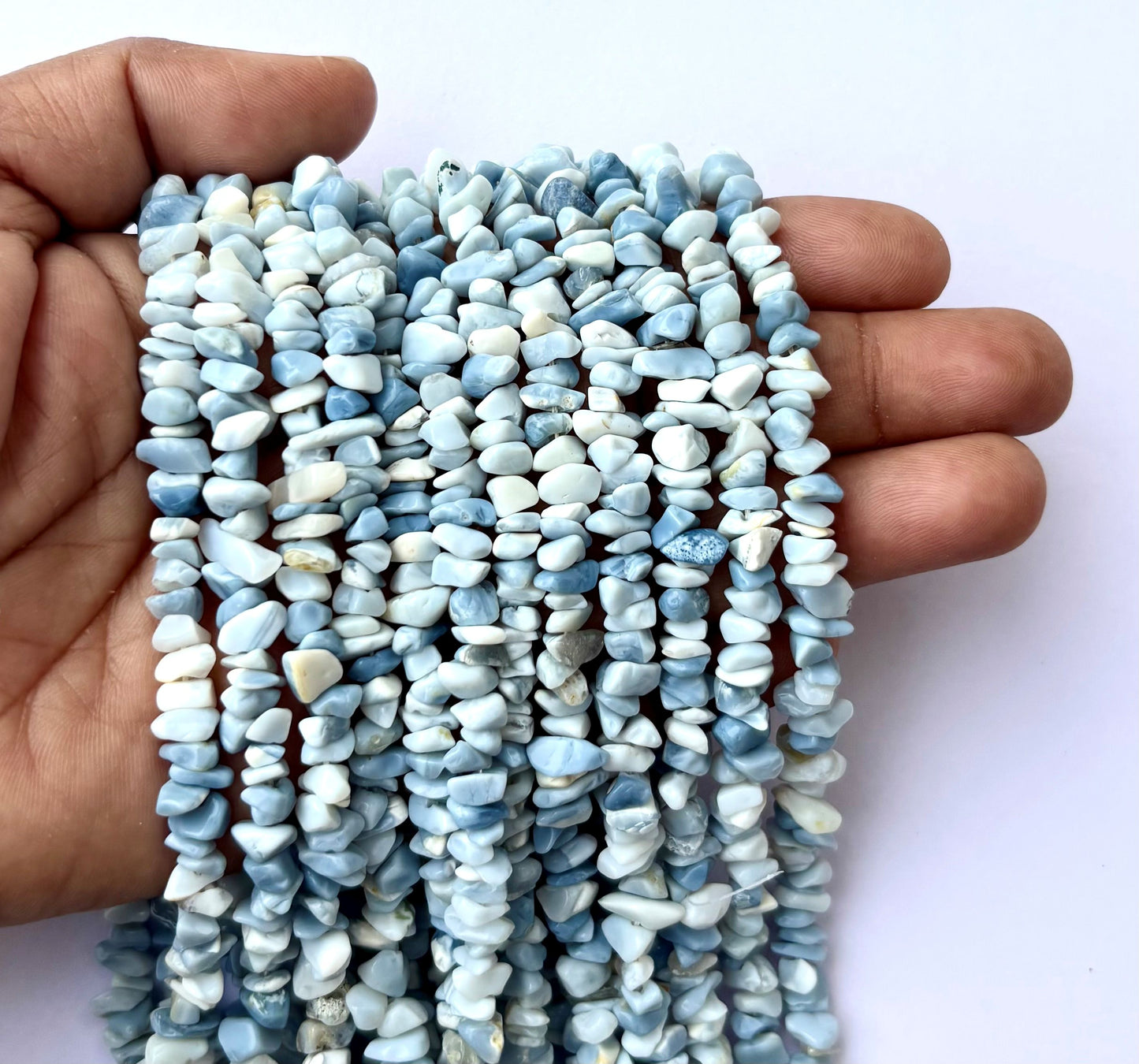 Natural Blue Opal Chip Beads - Untreated Gemstone Chips for Jewelry