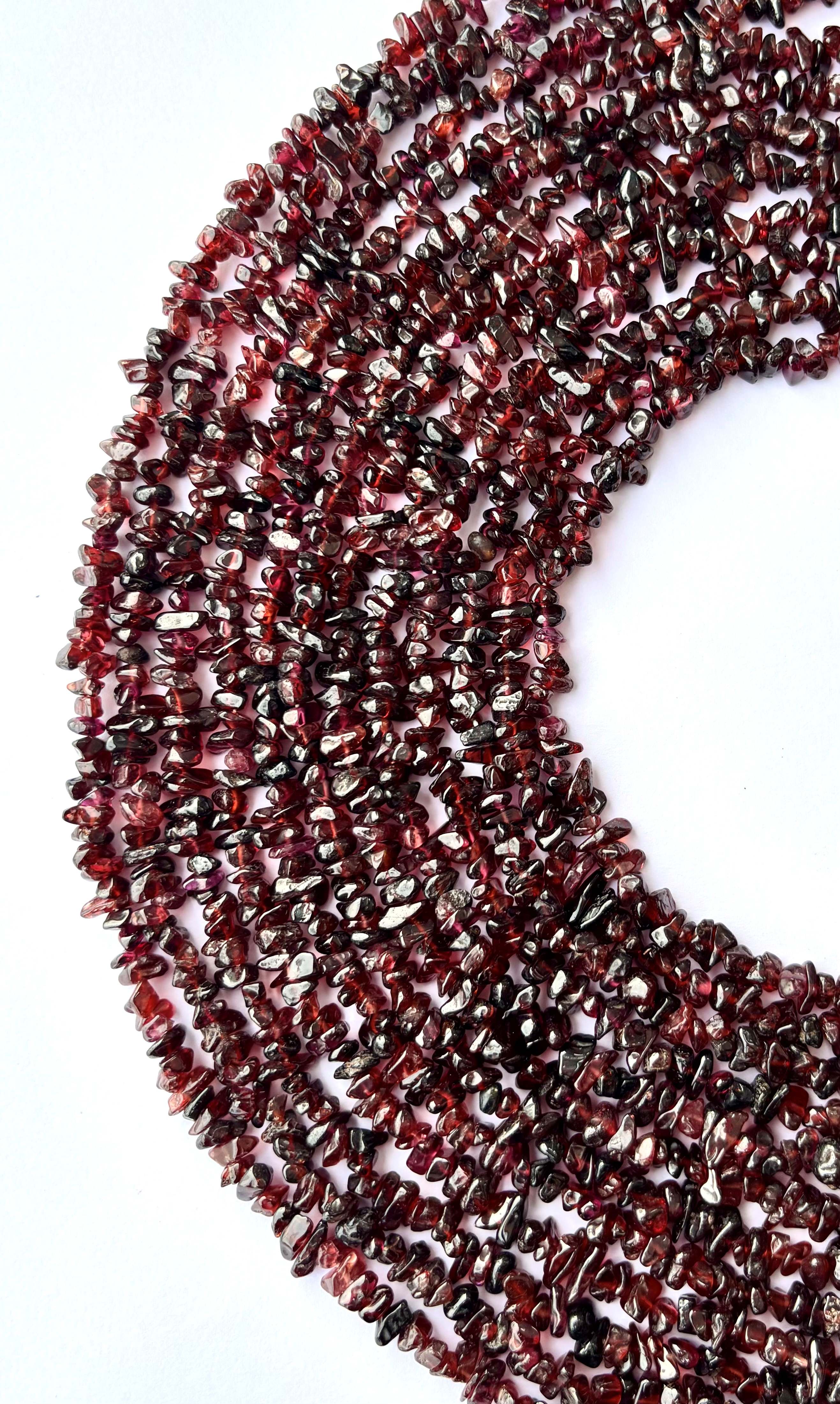 Natural Garnet Chip Beads - Untreated Red Gemstone Chips for Jewelry