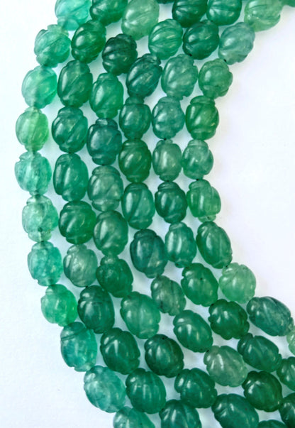 Green Strawberry Quartz Carved Beads for Jewelry Making