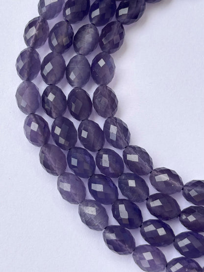 Faceted Amethyst Oval Beads for Jewelry Making