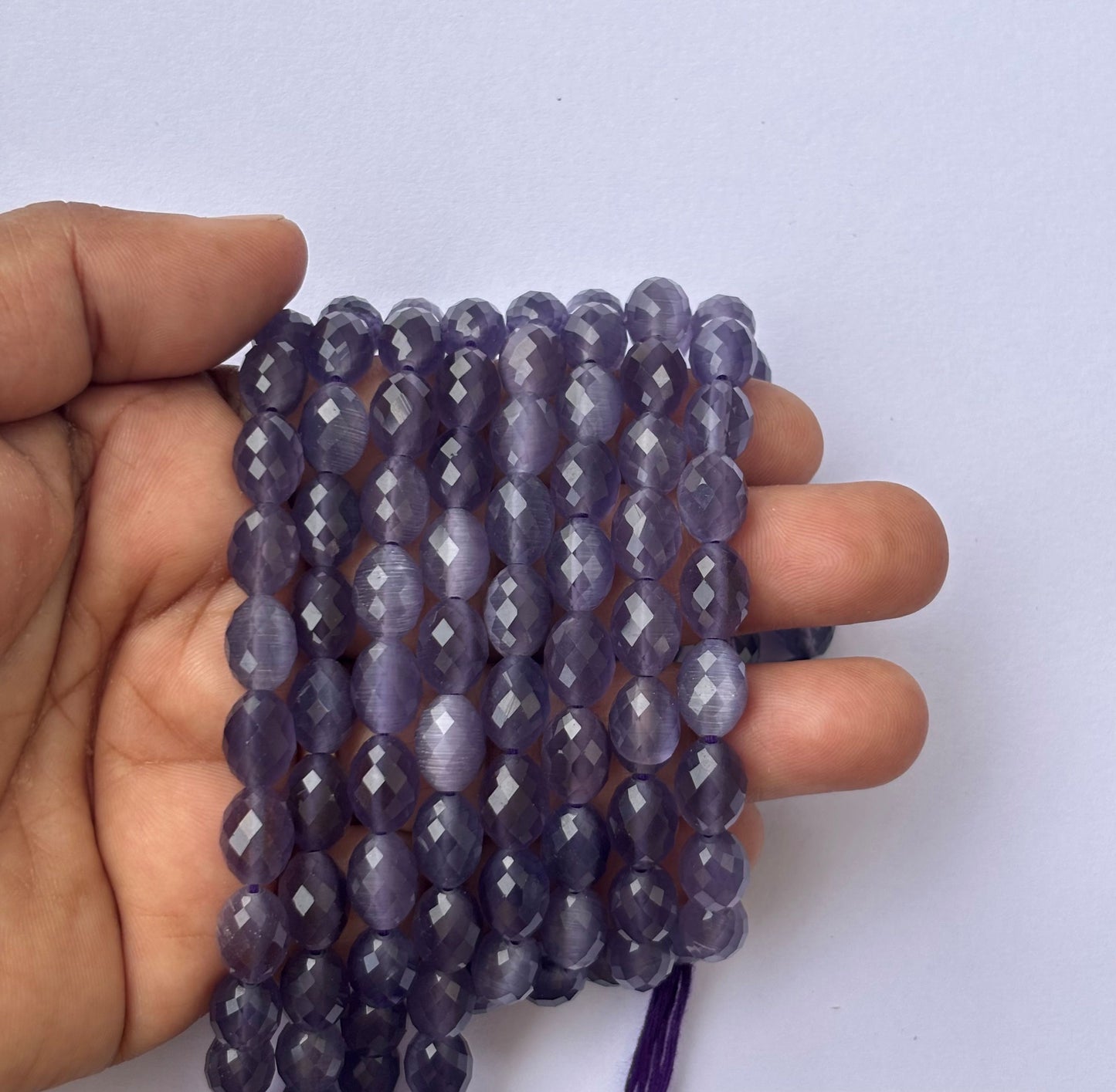 Faceted Amethyst Oval Beads for Jewelry Making