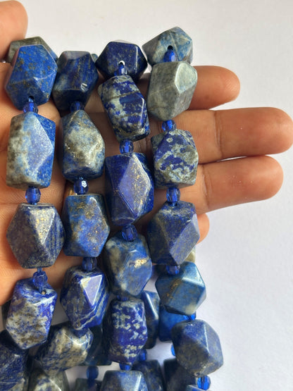 Natural Lapis Lazuli Nugget Beads for Jewelry Making