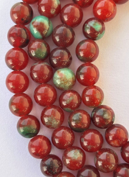 Natural Dragon Blood Jasper Round Beads