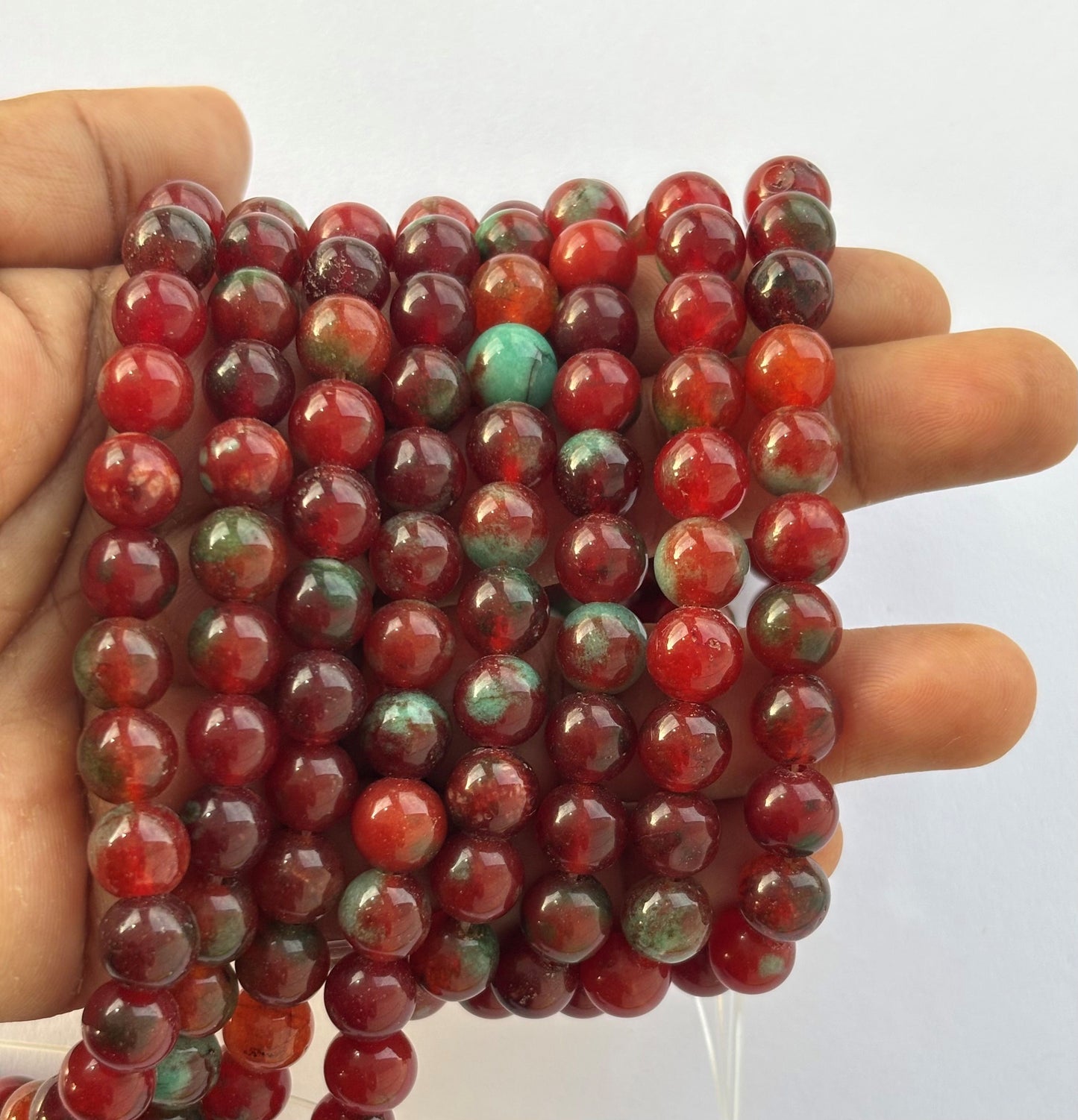 Natural Dragon Blood Jasper Round Beads