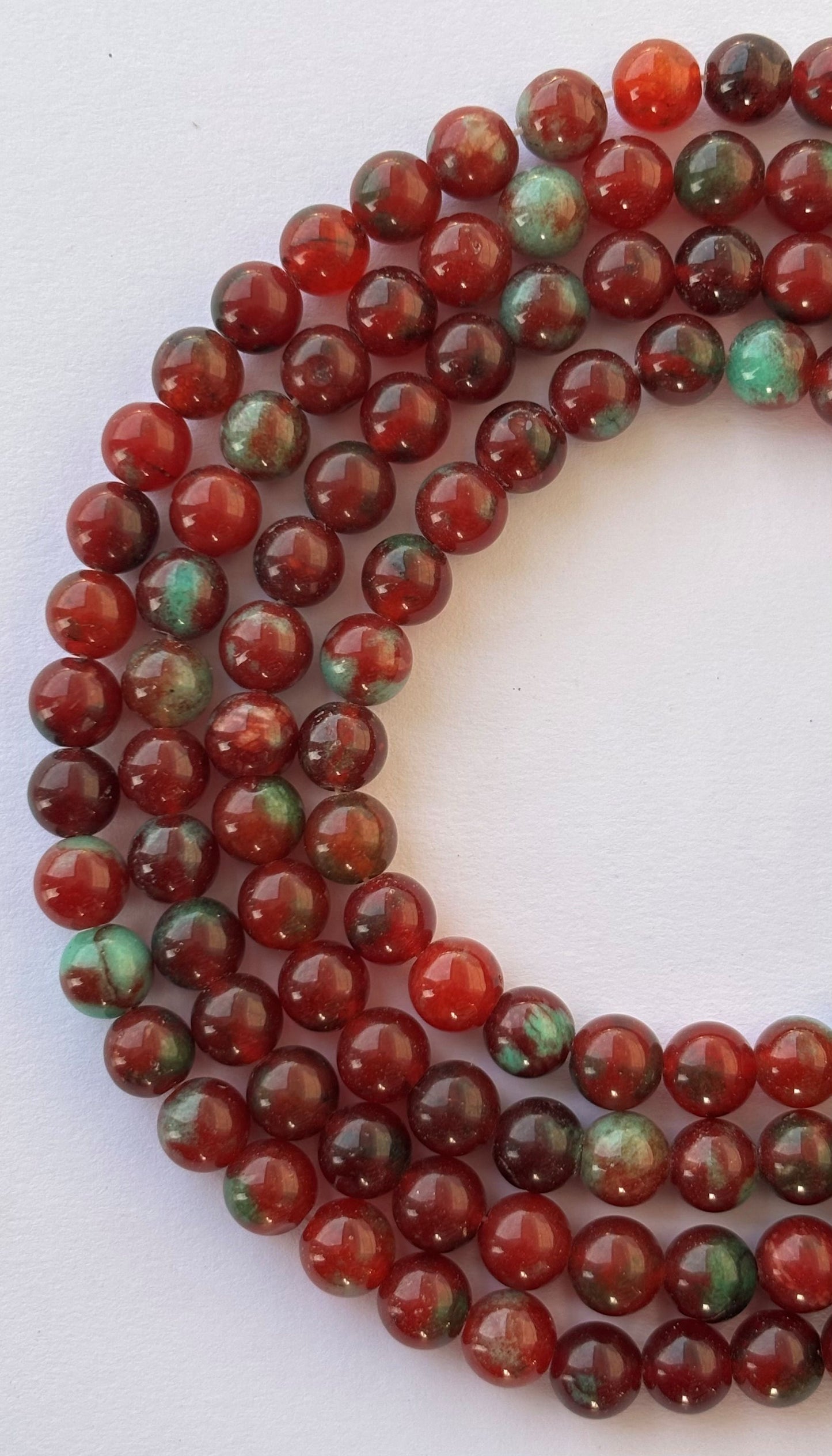 Natural Dragon Blood Jasper Round Beads