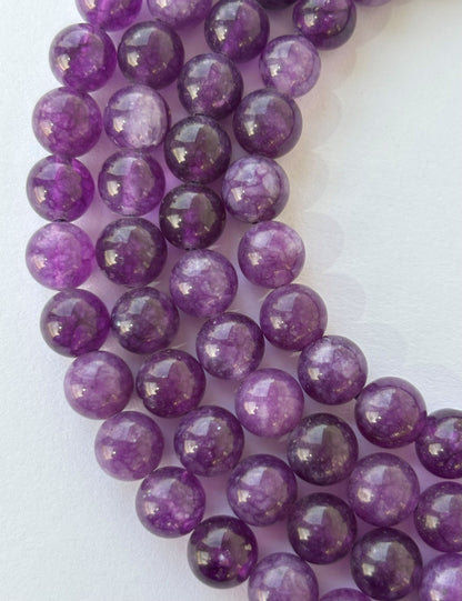 Natural Amethyst Round Beads for Jewelry Making