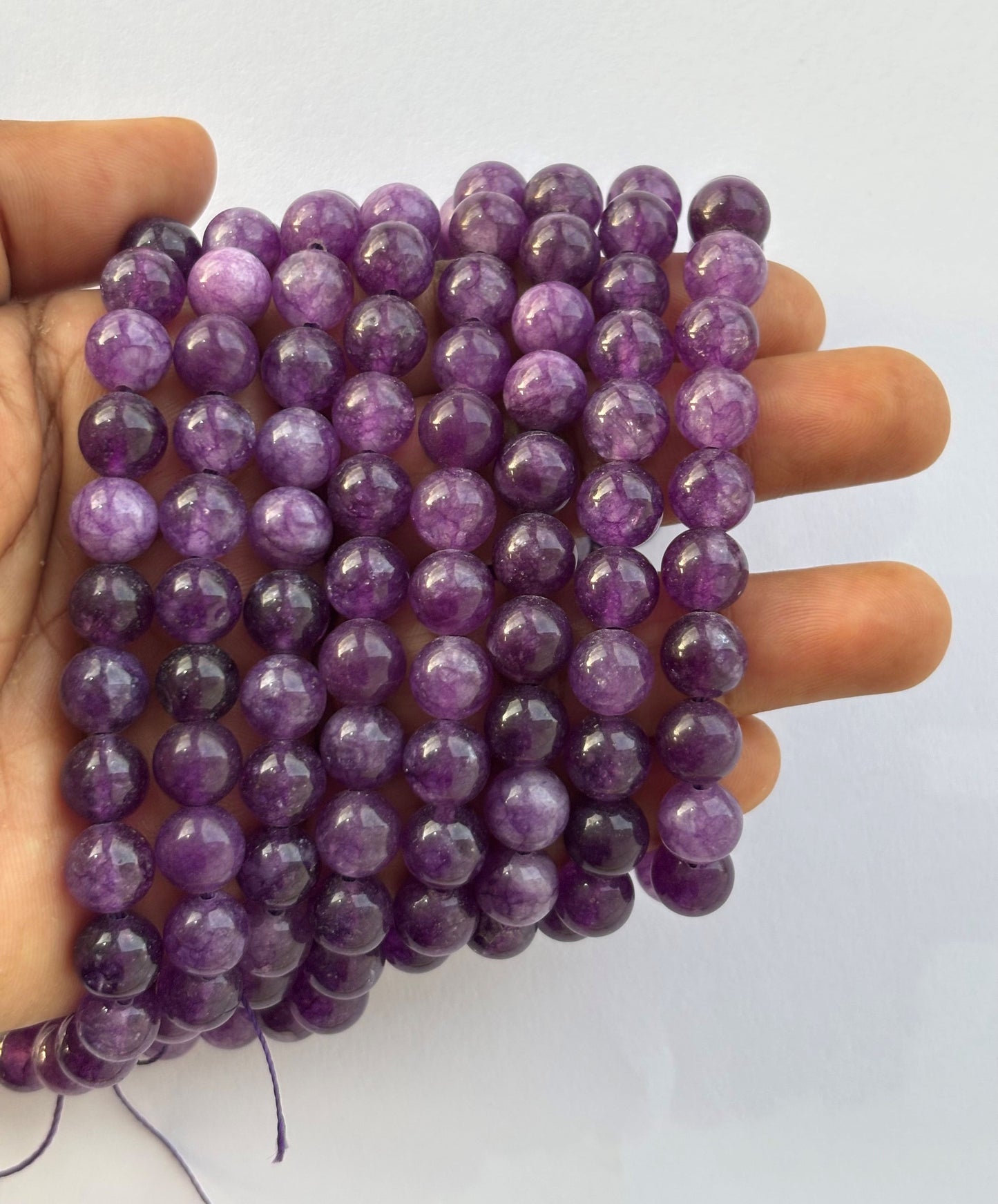 Natural Amethyst Round Beads for Jewelry Making