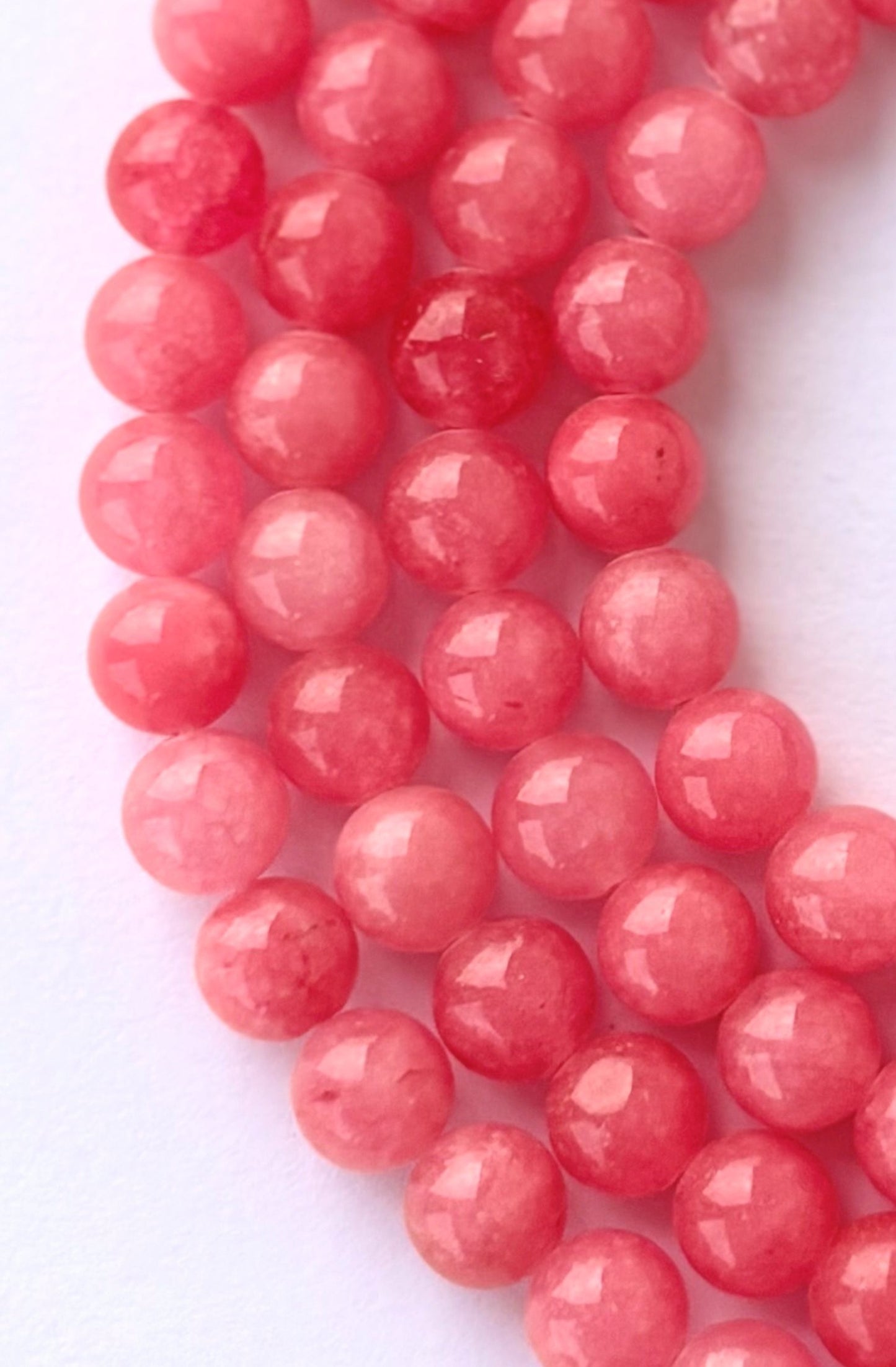 Natural Pink Rhodonite Round Beads for Jewelry Making