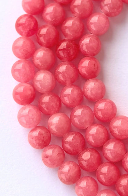 Natural Pink Rhodonite Round Beads for Jewelry Making