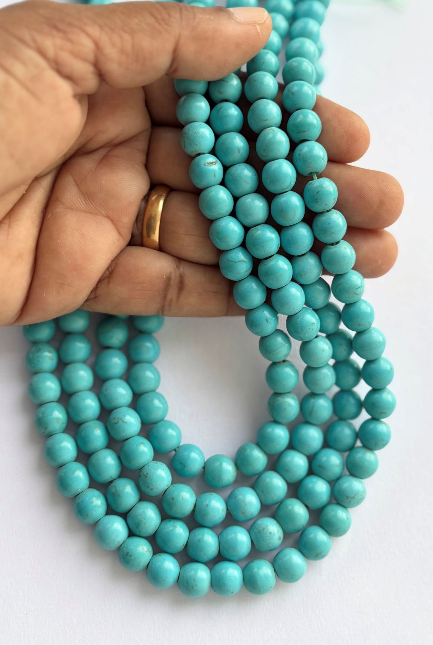 Natural Turquoise Round Beads for Jewelry Making