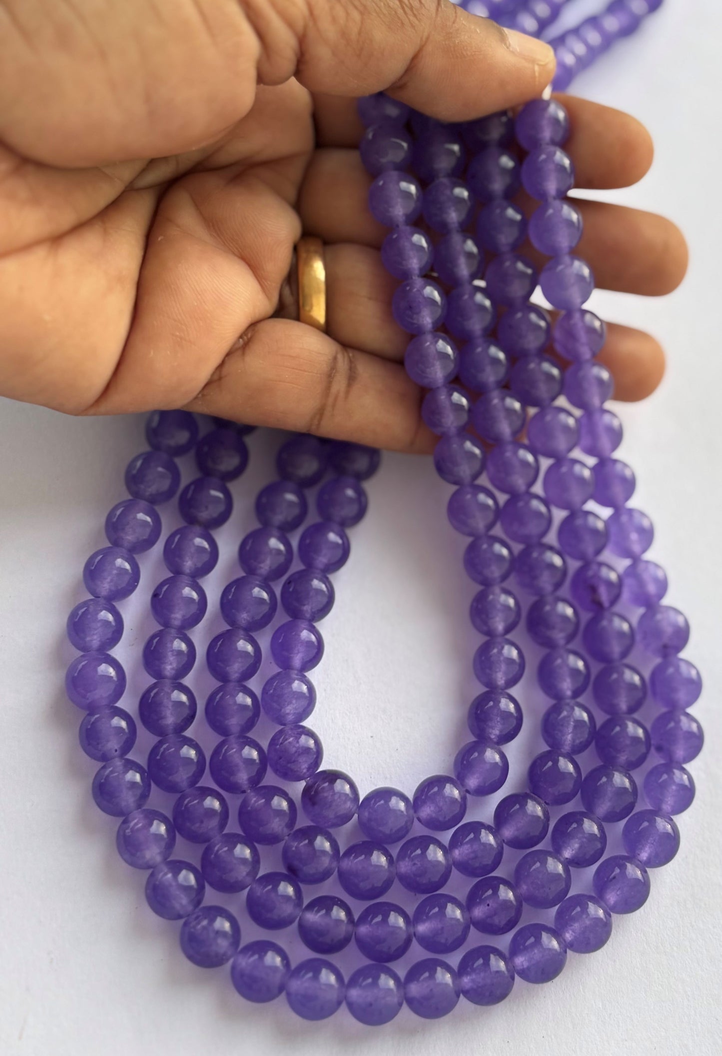 Natural Purple Amethyst Round Beads for Jewelry Making