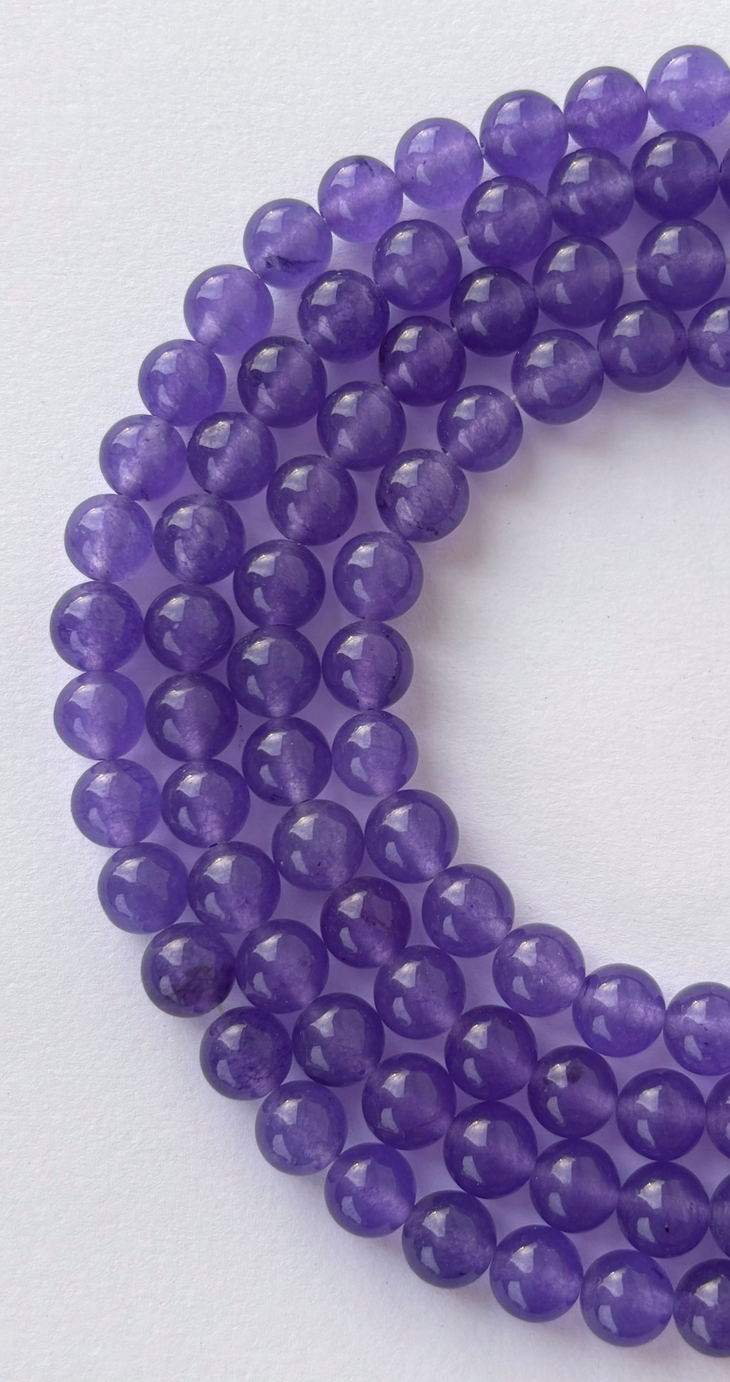 Natural Purple Amethyst Round Beads for Jewelry Making