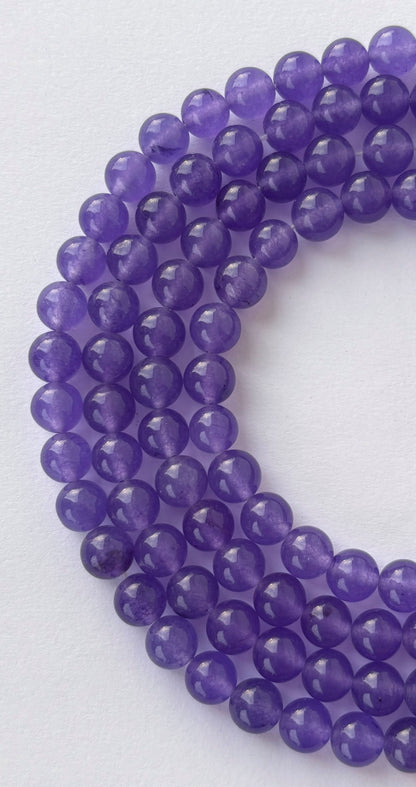 Natural Purple Amethyst Round Beads for Jewelry Making