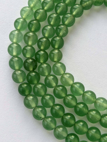 Natural Green Aventurine Round Beads for Jewelry Making