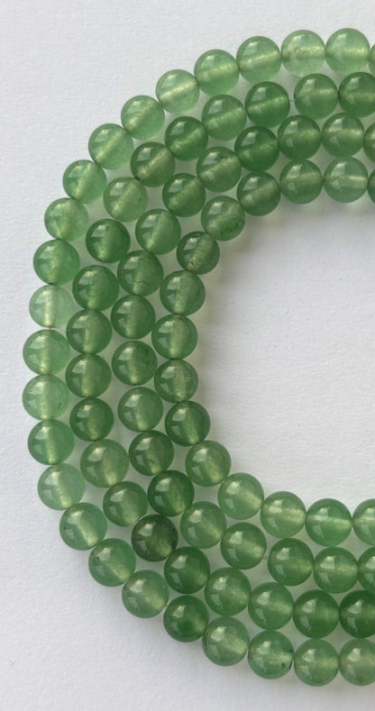 Natural Green Aventurine Round Beads for Jewelry Making