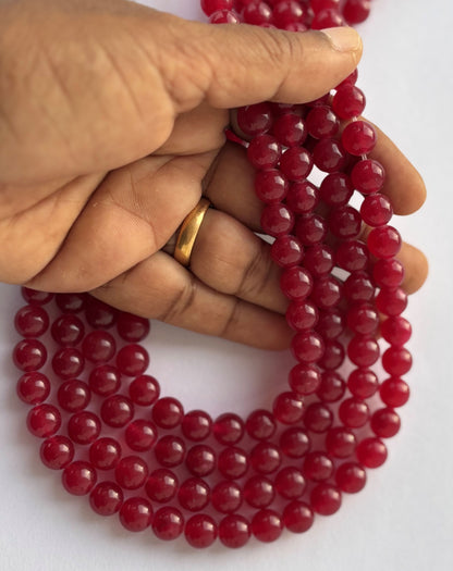 Natural Red Carnelian Round Beads for Jewelry Making