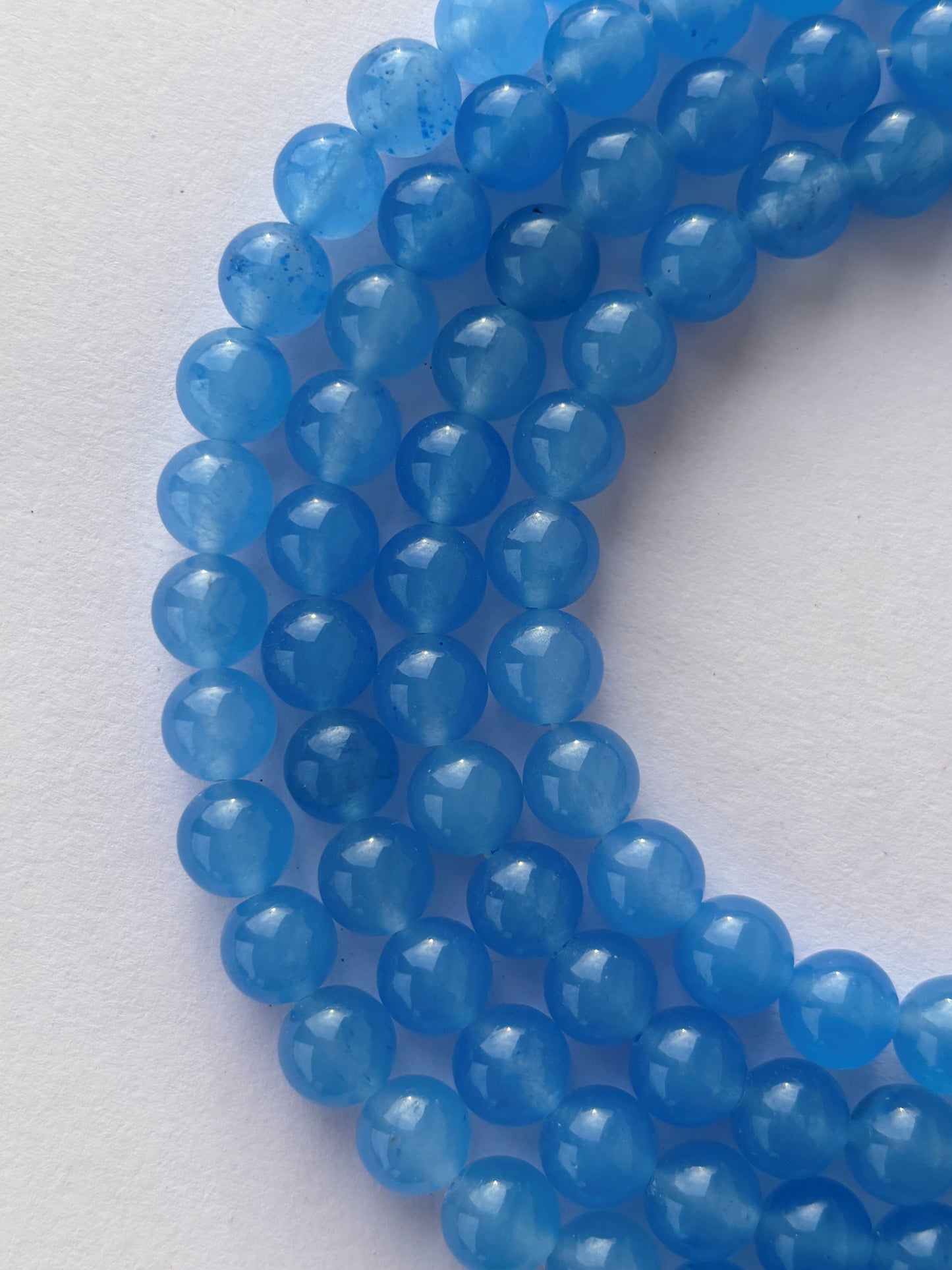 Natural Sky Blue Quartz Round Beads for Jewelry Making