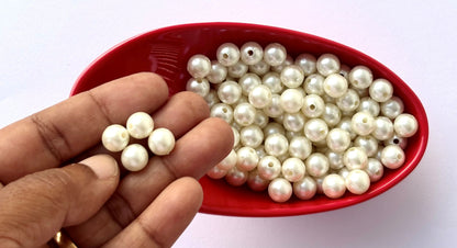 Cream Acrylic Pearl Bead 8MM