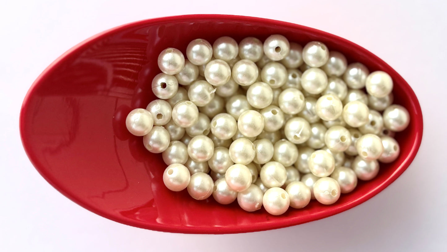 Cream Acrylic Pearl Bead 8MM