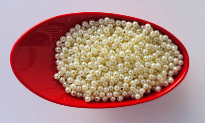 Cream Acrylic Pearl Bead 4MM