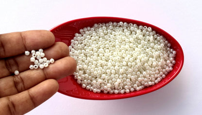 Cream Acrylic Pearl Bead 3MM