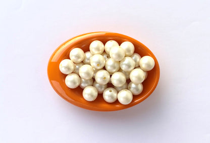 Cream Acrylic Pearl Bead 14MM