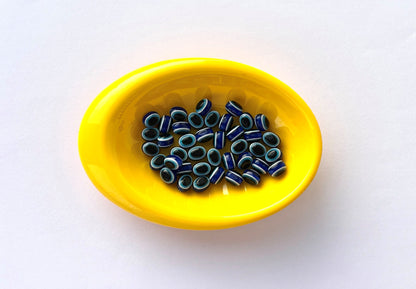 Blue Evil Eye Oval Beads