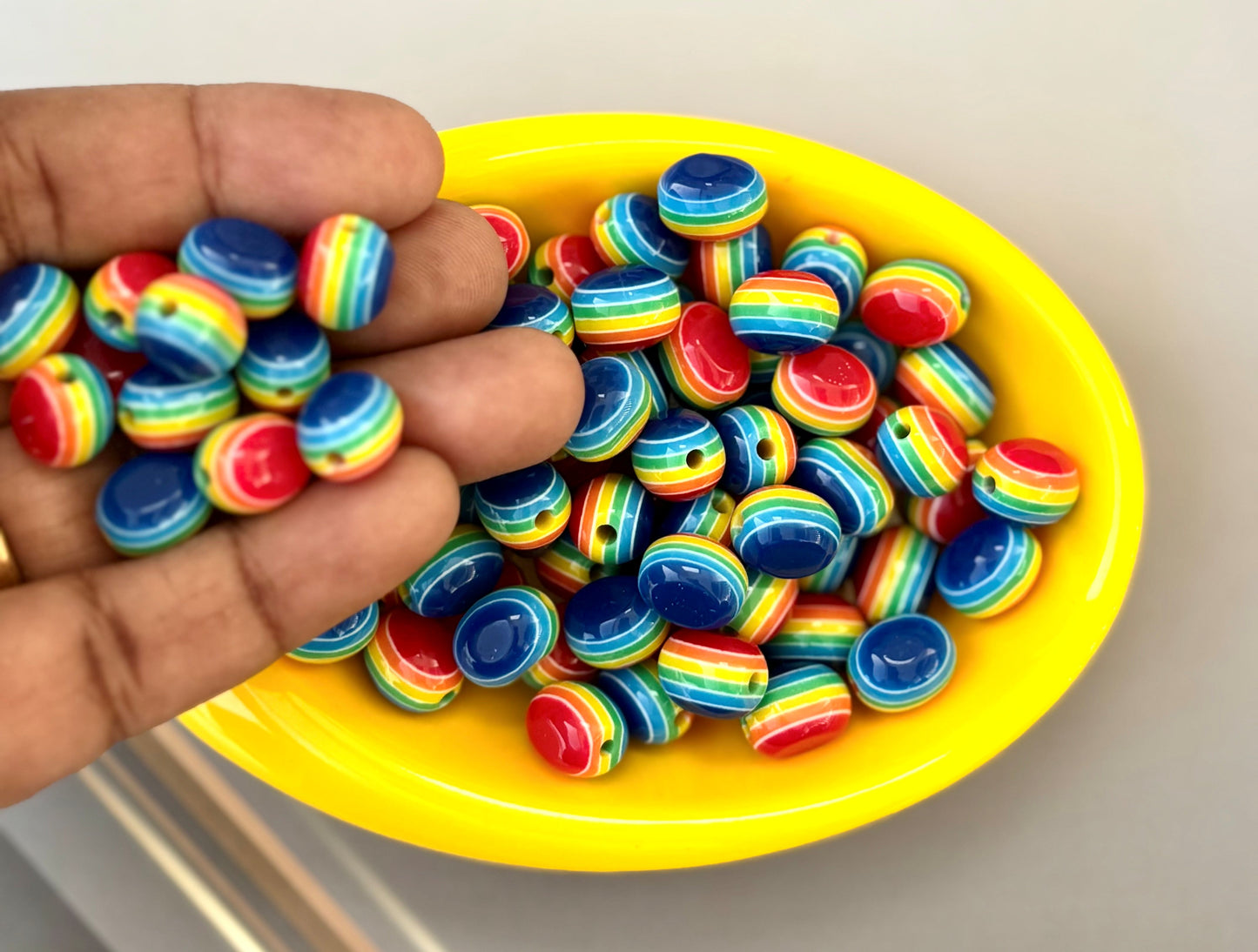 Colorful Rainbow Evil Eye Beads